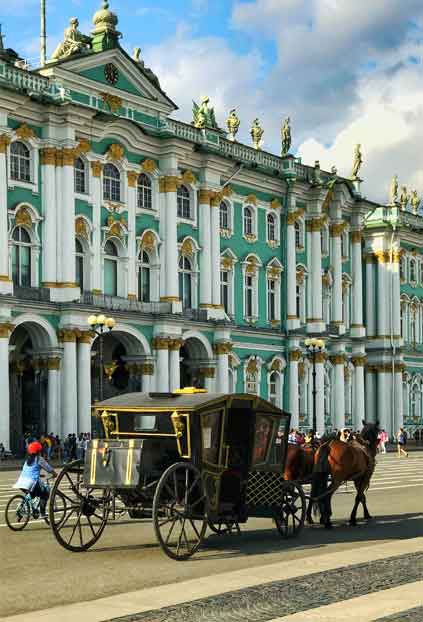 A photo of the Winter Palace in Saint Petersburg
