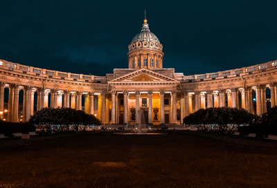 A photo of the Kazan Cathedral in Saint Petersburg