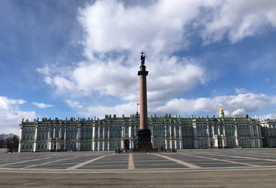 A photo of the Alexandrian Column in Palace Square
